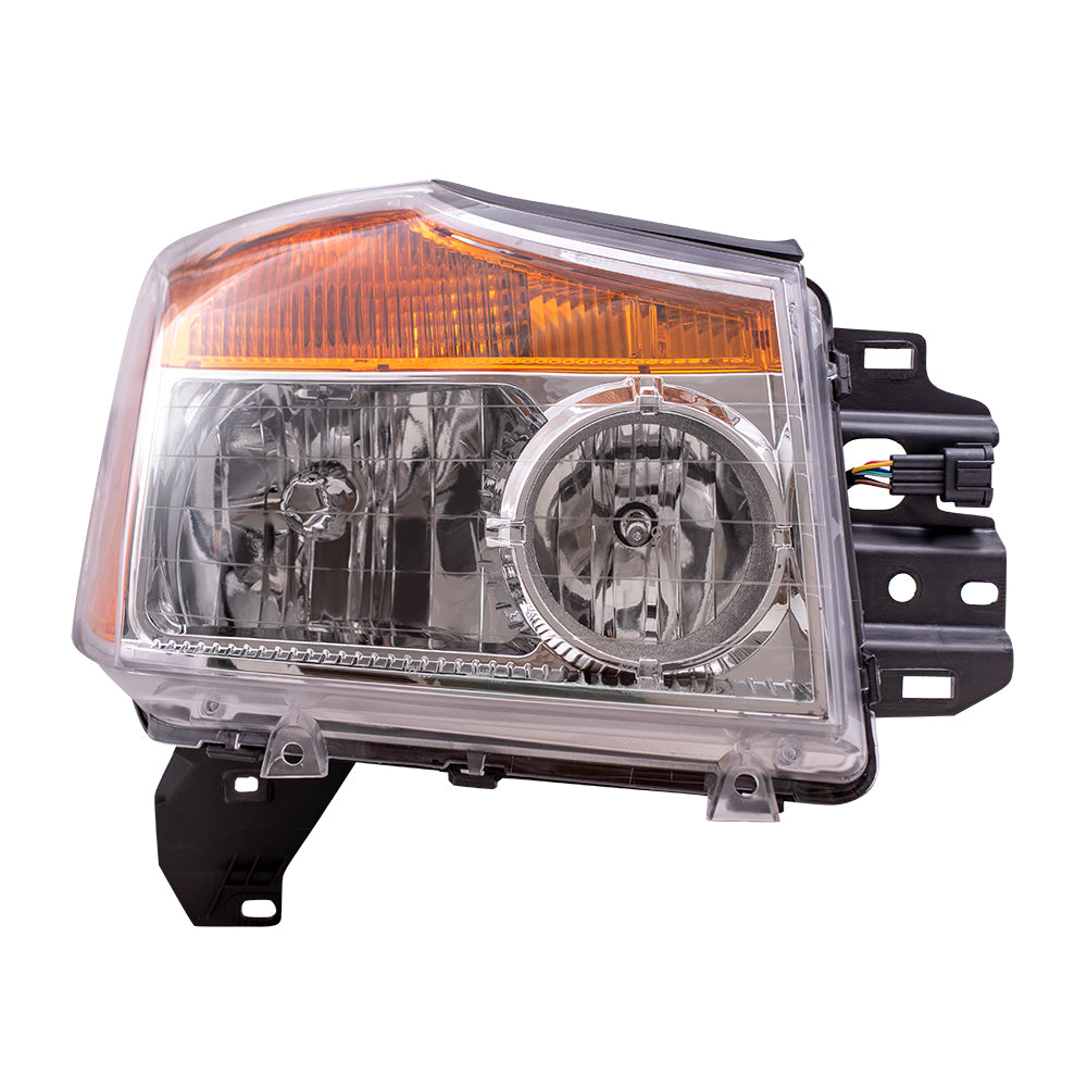 Brock Replacement Passengers Headlight Headlamp Compatible with 08-15 Titan Pickup Truck 260109FF0A