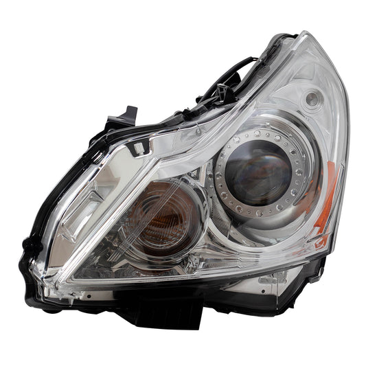 Brock Replacement Driver HID Headlight with Clear Lens Compatible with 2010-2013 G37 Sedan