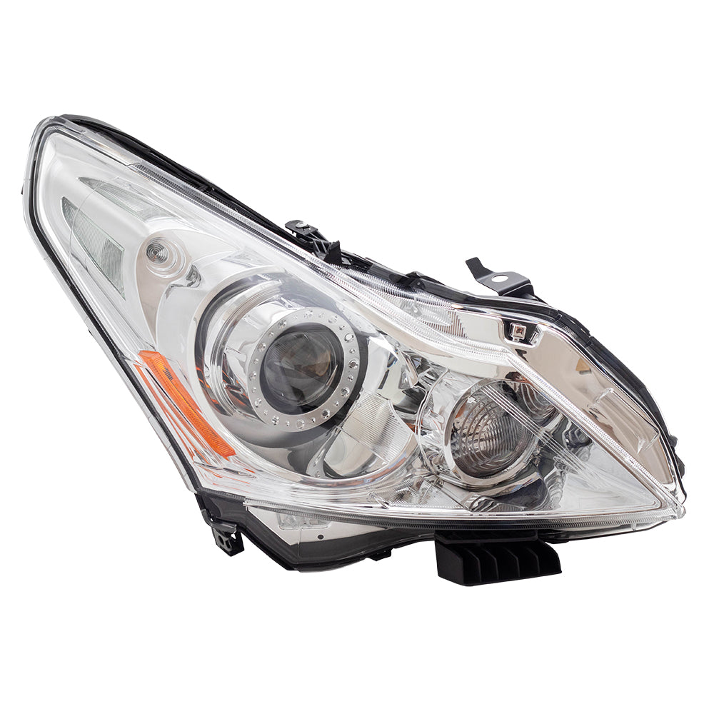 Brock Replacement Passenger HID Headlight Compatible with 2010-2013 G37 Sedan