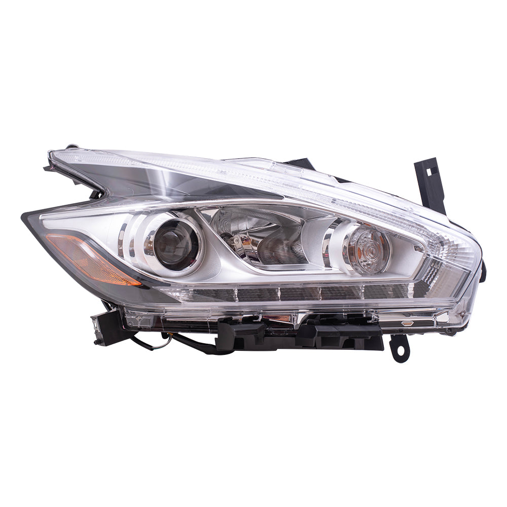 Brock Replacement Driver's and Passenger's Halogen Headlights Compatible with 2015 2016 Murano 26060-5AA9A 26010-5AA9A