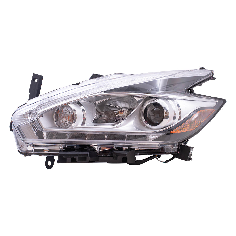 Brock Replacement Driver's Halogen Combination Headlight Compatible with 2015 2016 Murano 26060-5AA9A