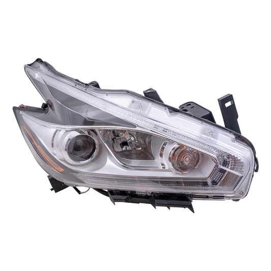 Brock Replacement Passenger's Halogen Headlight Compatible with 2015 2016 Murano 26010-5AA9A