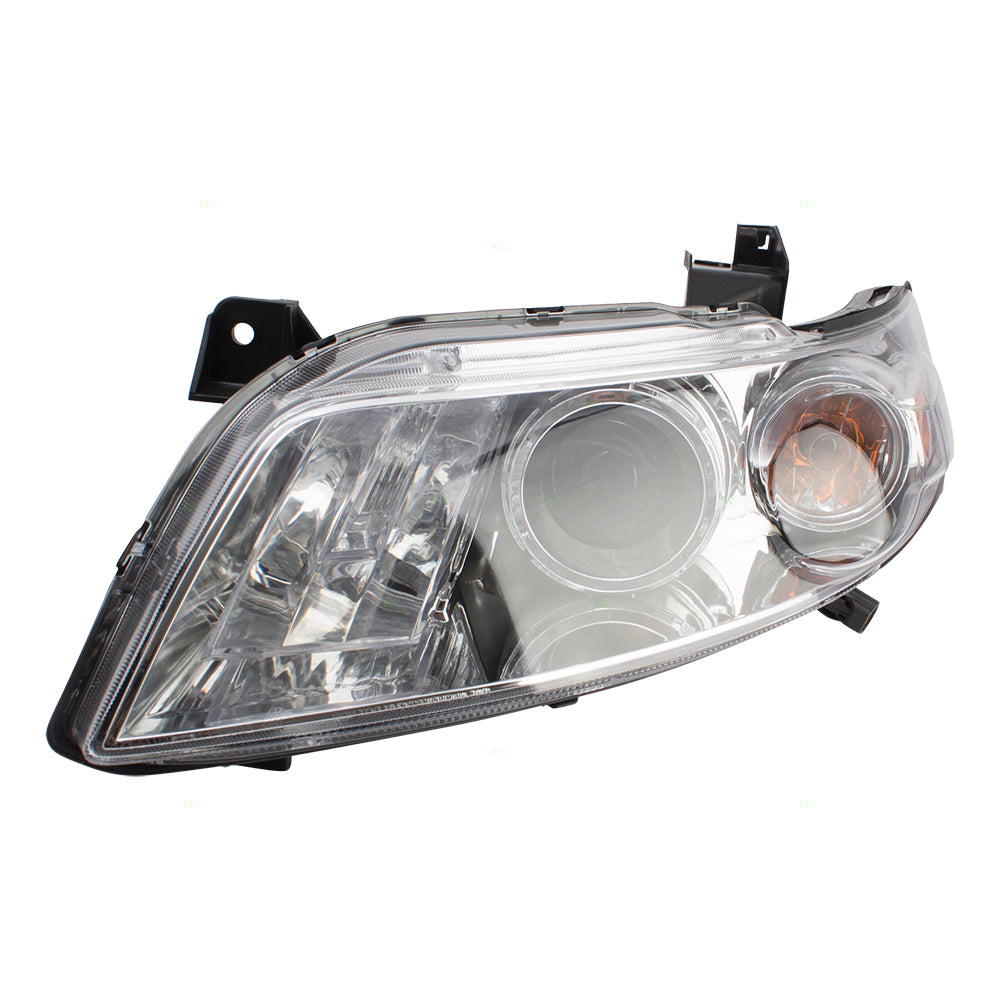 Brock Replacement Drivers HID Headlamp Clear Headlight w/ Chrome Housing Compatible with 03-08 FX35 FX45 26060CG026