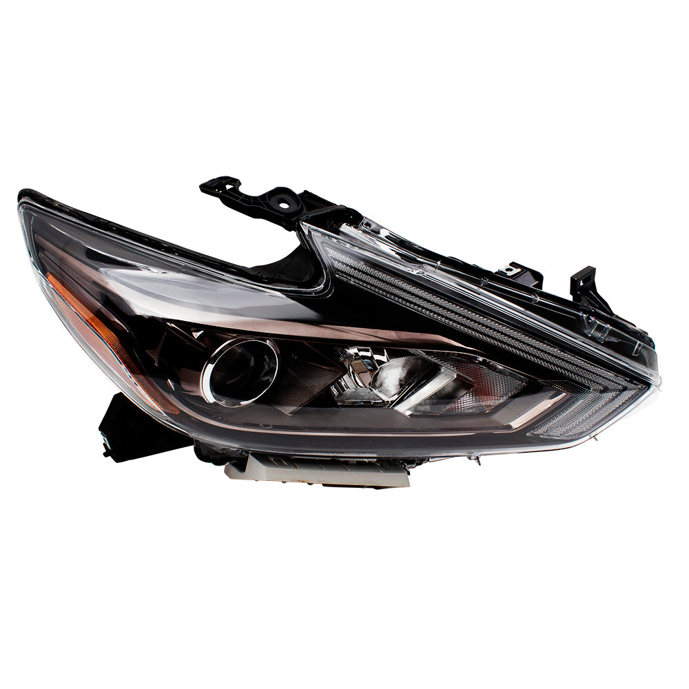 Brock Replacement Passengers Halogen Headlight Headlamp w/ Black Housing Compatible with 16-18 Altima 260109HS4B