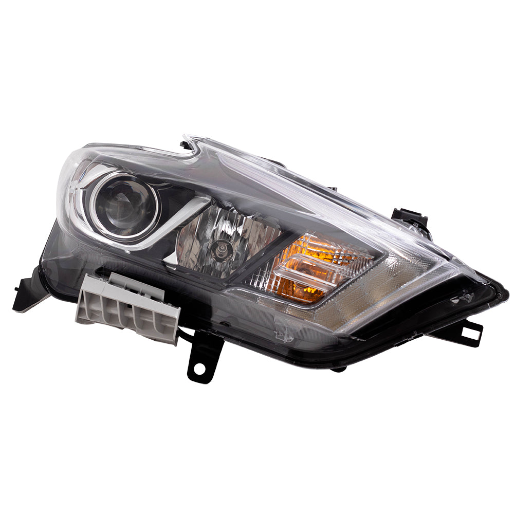 Brock Replacement BROCK Pair Headlights Halogen Headlamps Driver and Passenger Set Compatible with 2016-2018 Maxima S SV SL 260604RF0B 260104RF0B 26060-4RF0B 26010-4RF0B