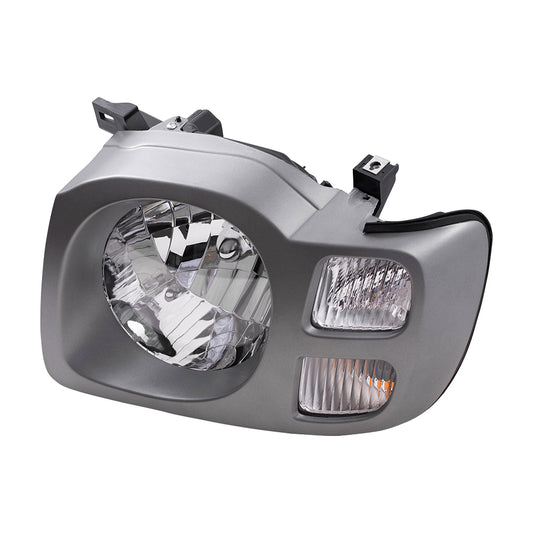 Brock Replacement Drivers Headlight Headlamp with Silver Bezel Compatible with 02-04 XTerra SUV 260607Z826