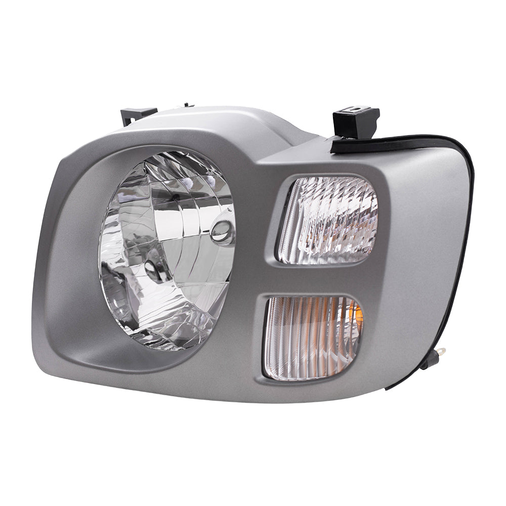 Brock Replacement Drivers Headlight Headlamp with Silver Bezel Compatible with 02-04 XTerra SUV 260607Z826