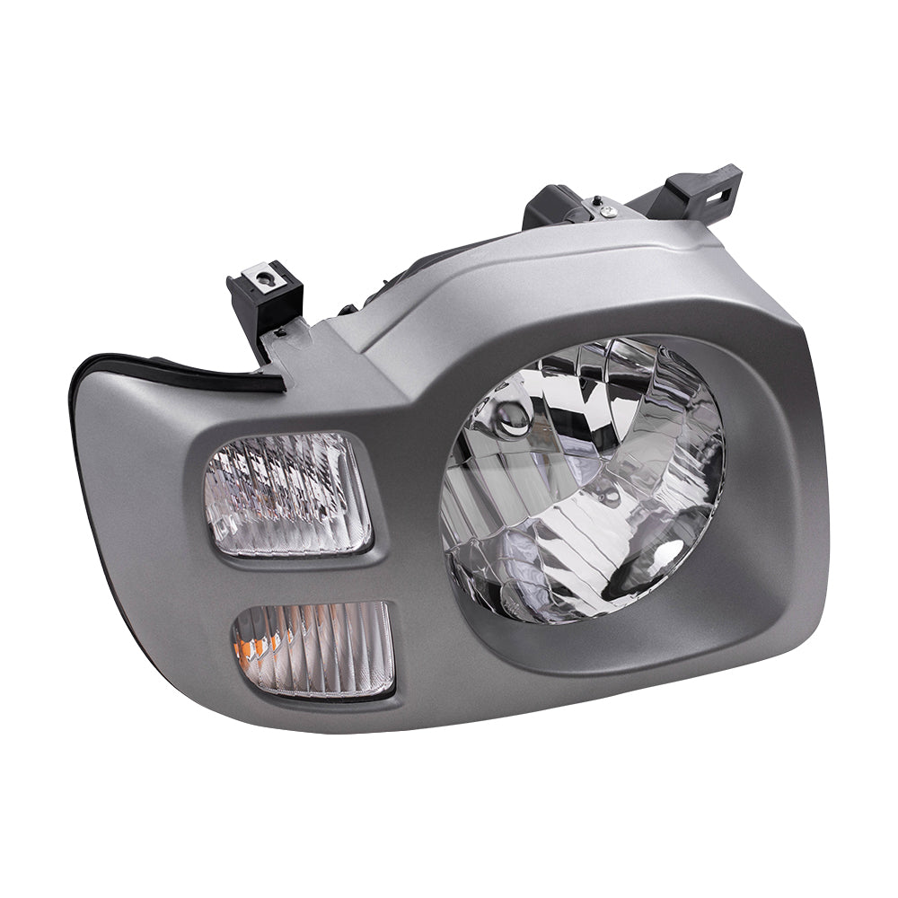 Brock Replacement Passengers Headlight Headlamp with Silver Bezel Compatible with 02-04 XTerra SUV 260107Z826