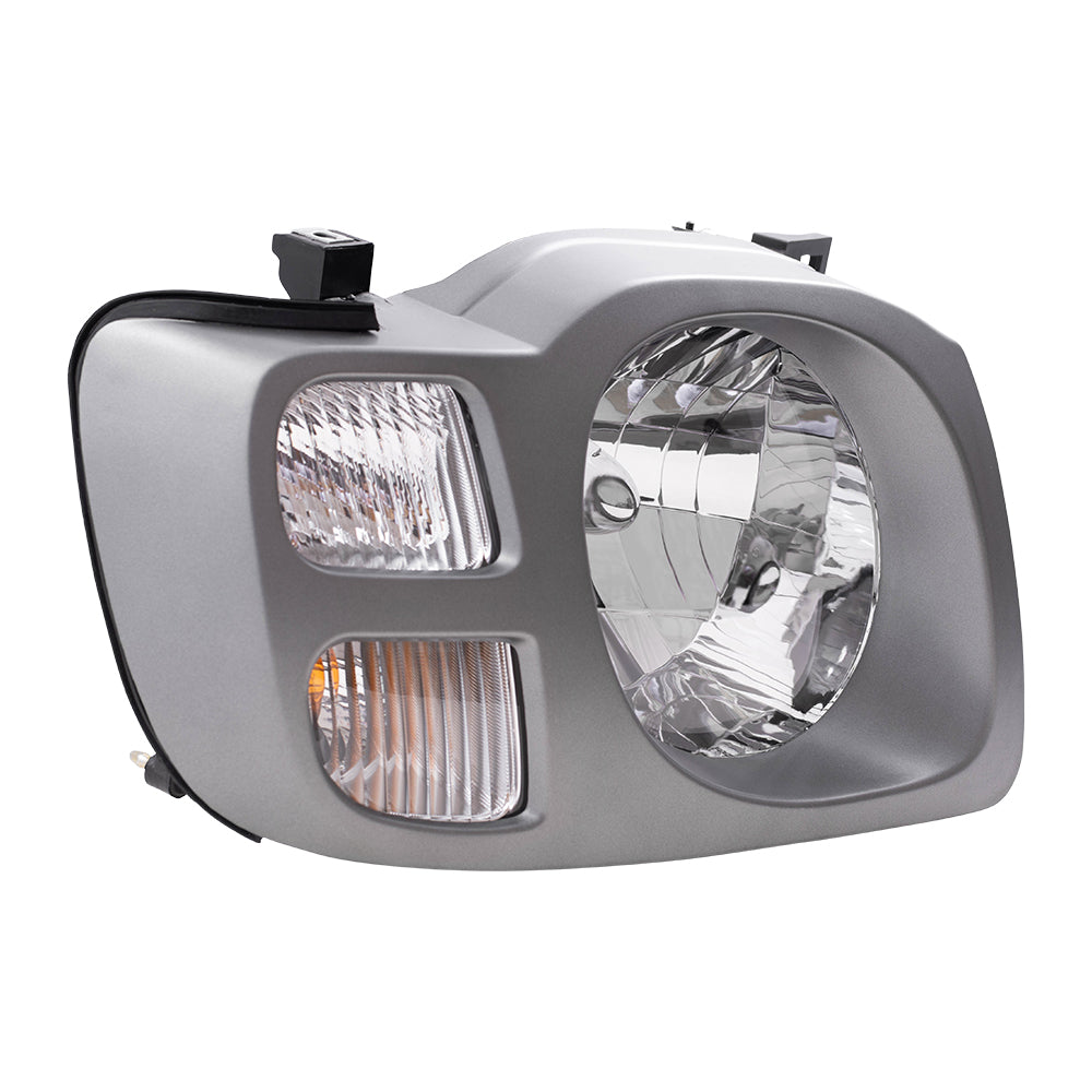 Brock Replacement Passengers Headlight Headlamp with Silver Bezel Compatible with 02-04 XTerra SUV 260107Z826