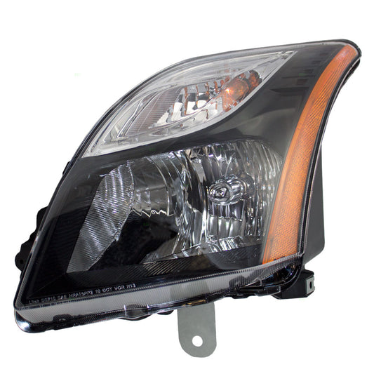 Brock Replacement Drivers Headlight Headlamp with Smoked Bezel Compatible with 10-12 Sentra 26060-ZT50B