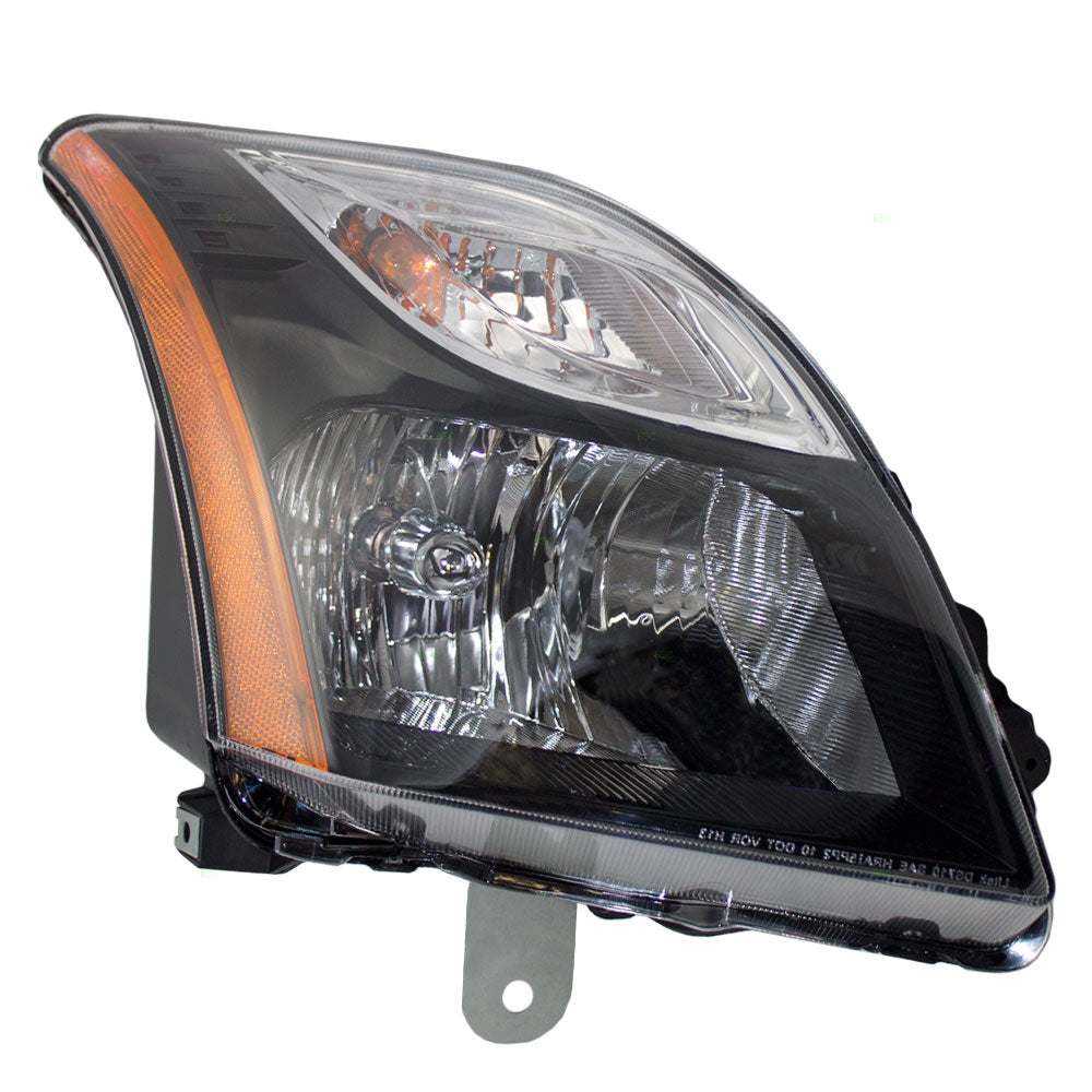 Brock Replacement Passengers Headlight Headlamp with Smoked Bezel Compatible with 10-12 Sentra 26010-ZT50B