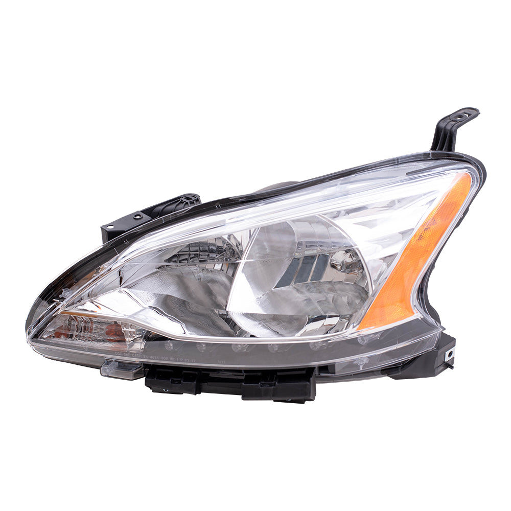 Brock Replacement Drivers Halogen Combination Headlight Headlamp w/ LED Accents Compatible with 13-15 Sentra 26060-3SG2A