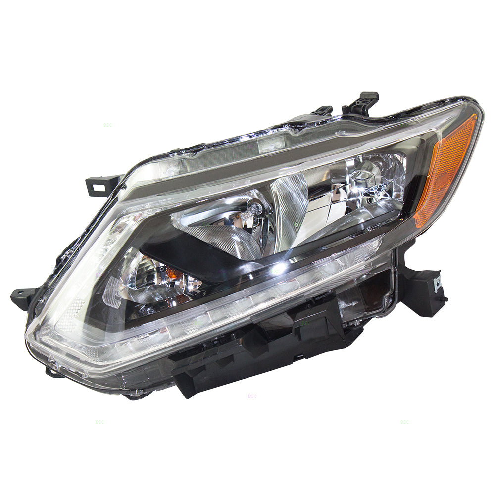 Brock Replacement Drivers Halogen Headlight Headlamp Compatible with 14-16 Rogue 26060-4BA2A