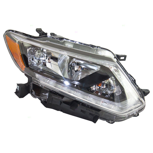 Brock Replacement Passengers Halogen Headlight Headlamp Compatible with 14-16 Rogue 26010-4BA2A