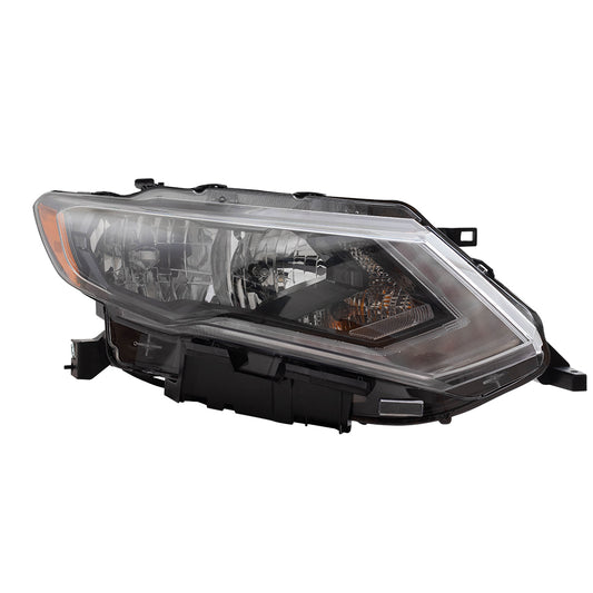 Brock Replacement Passenger Halogen Headlight Compatible with 17-19 Rogue