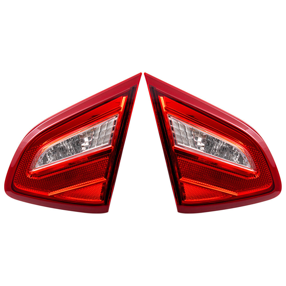 Brock Replacement Pair Set Tail Lights Lid Mounted Back Up Lamps Compatible with 2016-2017 Altima 265459HS0A 265409HS0A NI2802110 NI2803110