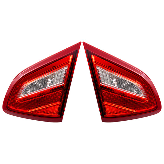 Brock Replacement Pair Set Tail Lights Lid Mounted Back Up Lamps Compatible with 2016-2017 Altima 265459HS0A 265409HS0A NI2802110 NI2803110