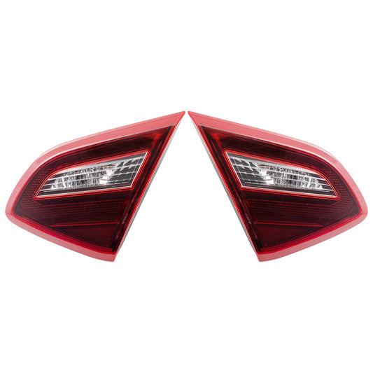 Brock Replacement Pair Set Tail Lights Lid Mounted Back Up Lamps w/ Smoke Lens Compatible with 2017-2018 Altima 26545-9HS1A 26540-9HS1A NI2802112 NI2803112