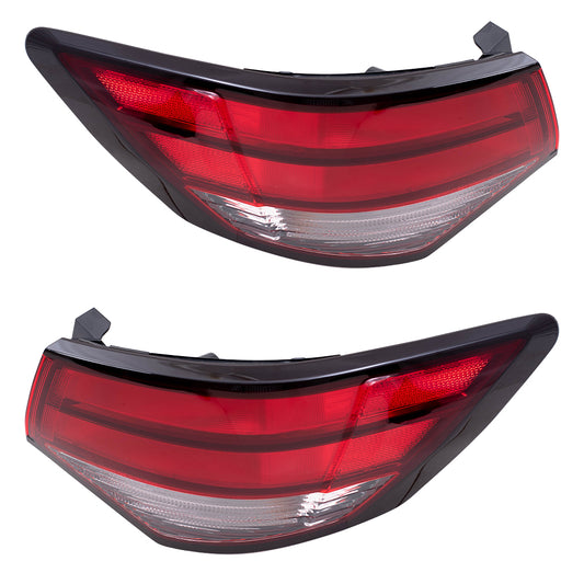 Brock Aftermarket Replacement Driver Left Passenger Right Tail Light Assembly Set Quarter Mounted Compatible with 2020 Nissan Sentra