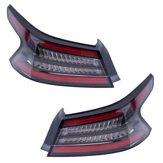 Brock 4222-0060LR Driver Left Passenger Right LED Combination Tail Light Assembly Set Compatible with 2019-2023 Nissan Maxima