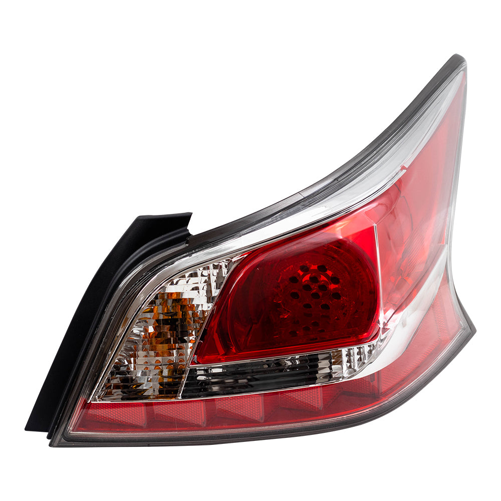 Brock Replacement Pair Tail Lights Compatible with 2014-2015 Altima Sedan Driver and Passenger Set LED Type Taillamps 265559HM2A 265509HM2A