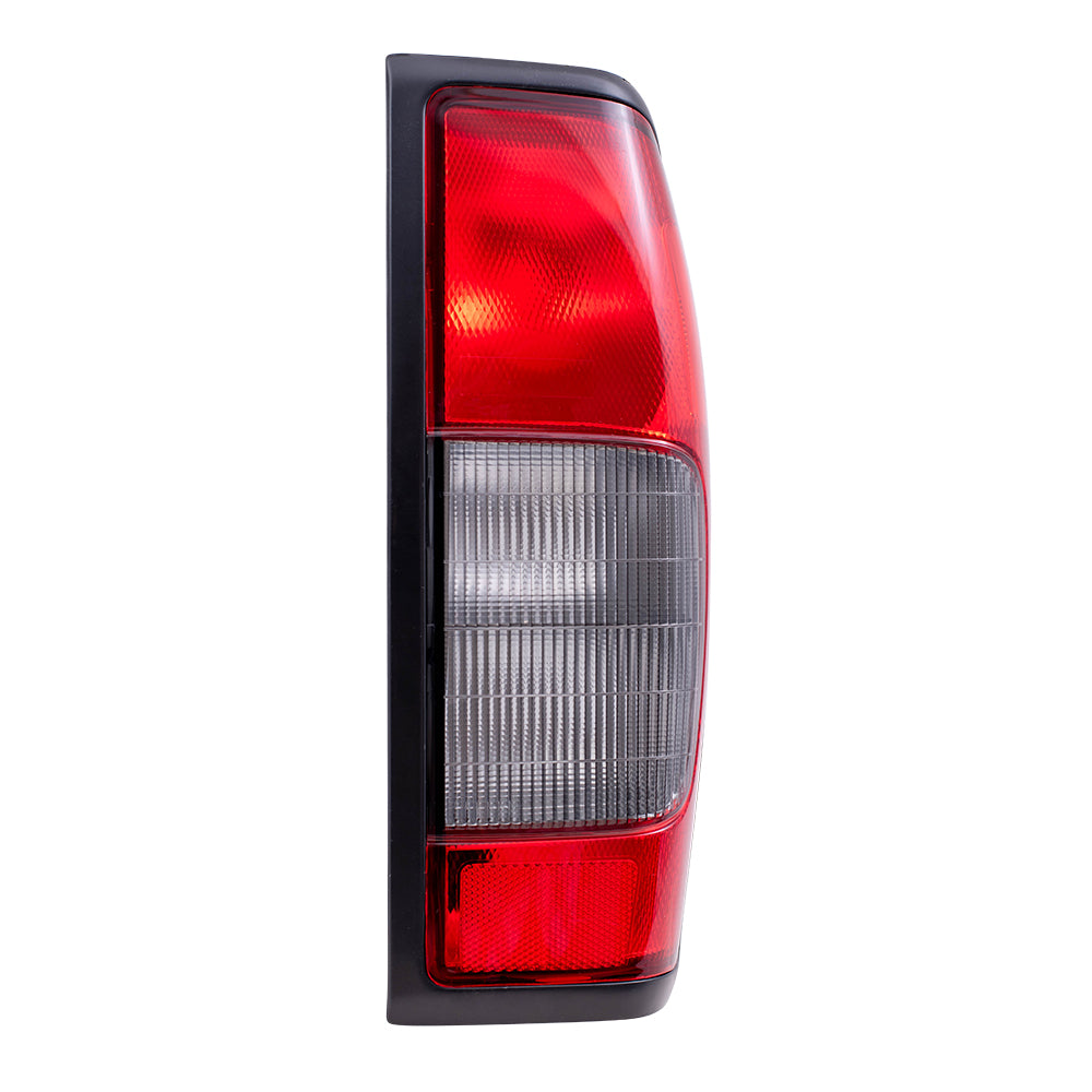 Brock Replacement Driver and Passenger Taillights Tail Lamps with Smoke Lens Compatible with 98-04 Frontier Pickup Truck 265597B425 265547B425