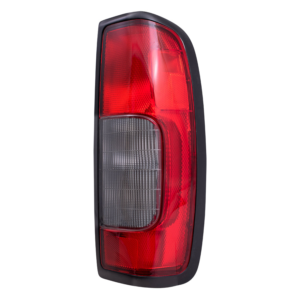 Brock Replacement Driver and Passenger Taillights Tail Lamps with Smoke Lens Compatible with 98-04 Frontier Pickup Truck 265597B425 265547B425