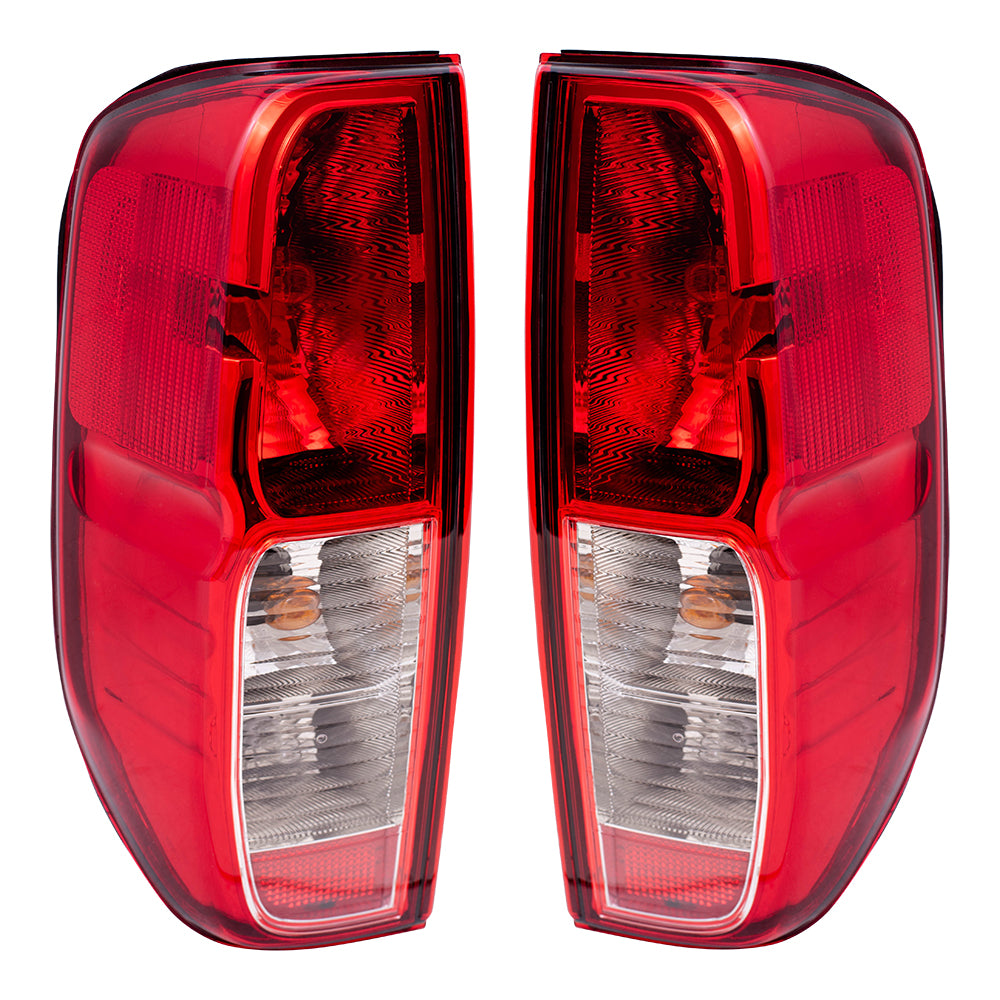 Brock Replacement Driver and Passenger Taillights Quarter Panel Mounted Compatible with 05-14 Frontier Pickup Truck 26555EA825 26550EA825