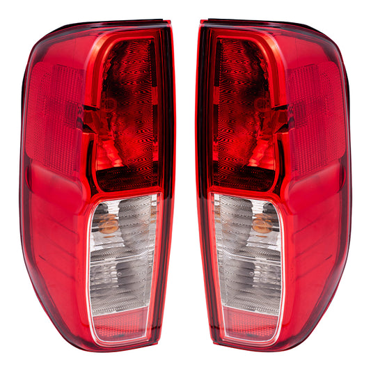 Brock Replacement Driver and Passenger Taillights Quarter Panel Mounted Compatible with 05-14 Frontier Pickup Truck 26555EA825 26550EA825