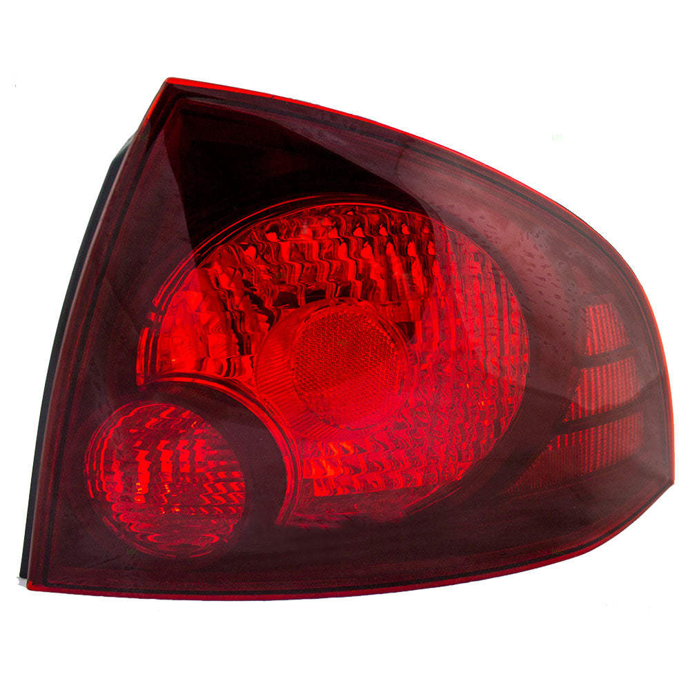 Brock Replacement Passengers Taillight Tail Lamp with Dark Bezel Compatible with 04-06 Sentra 265506Z825