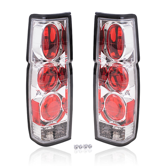 Brock Replacement Driver and Passenger Side Tail Light Units with Chrome Bezel Compatible with 1986-1994 D21 Performance Altezza and WITHOUT Dual Rear Wheels & 95-97 Pickup Truck B6555-3B300