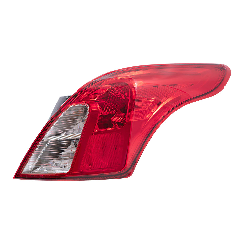 Brock Replacement Driver and Passenger Taillights Tail Lamps Compatible with 12-16 Versa Sedan 26555-3AN0A 26550-3AN0A