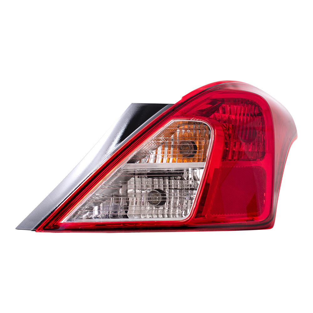 Brock Replacement Driver and Passenger Taillights Tail Lamps Compatible with 12-16 Versa Sedan 26555-3AN0A 26550-3AN0A