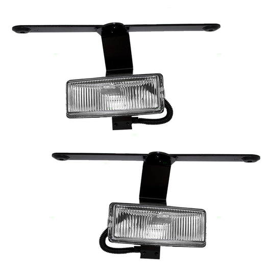 Brock Replacement Driver and Passenger Fog Lights Lamps Compatible with 98-99 Altima 26155-7Z005 26150-7Z005