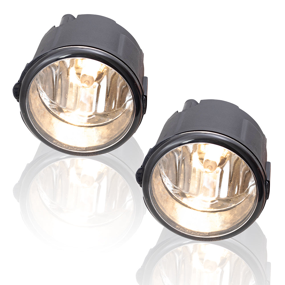 Brock Replacement Pair Set Fog Lights Fog Lights Lamps Compatible with 11-14 Juke 26150-8993B NI2590103