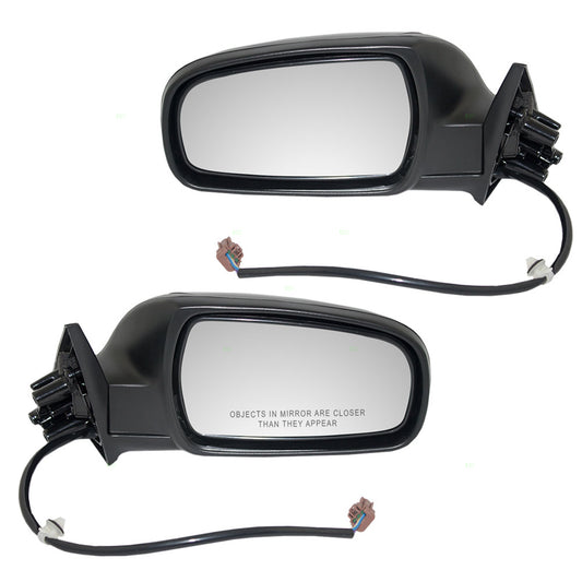 Driver and Passenger Power Side View Mirrors with Smooth Covers Compatible with 96-99 Maxima K6302-53U01 K6301-53U01