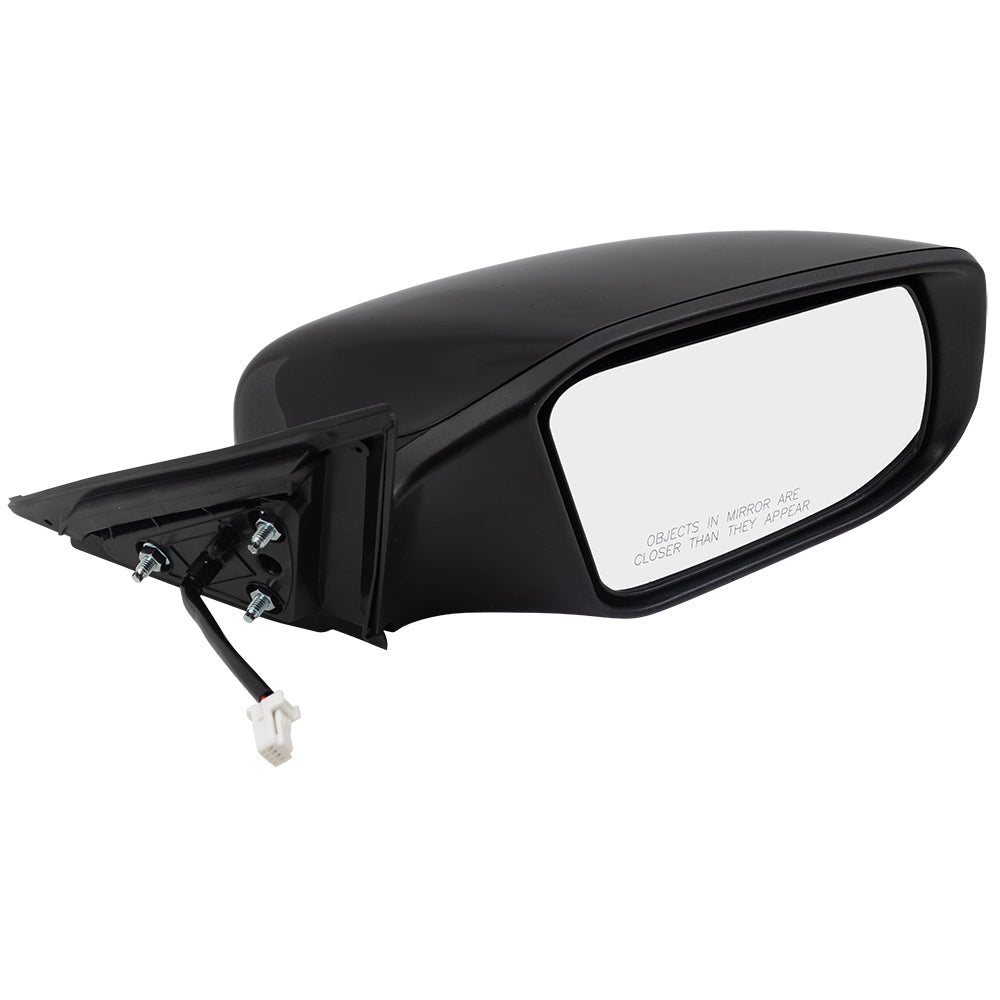 Brock Aftermarket Replacement Part Passenger Side Power Mirror Paint-to-Match Black without Heat-Signal Compatible with 2013-2018 Nissan Altima Sedan