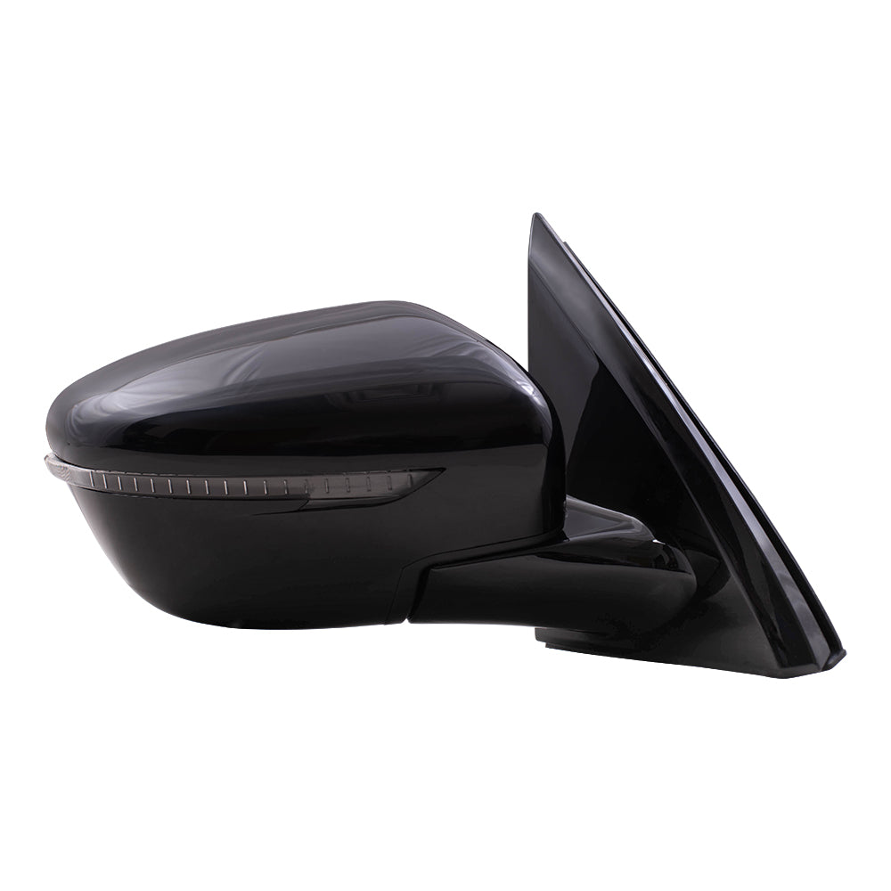 Brock Replacement Driver and Passenger Side Power Mirrors Paint to Match Black with Heat and Signal without Around View Compatible with 2018-2019 Pathfinder