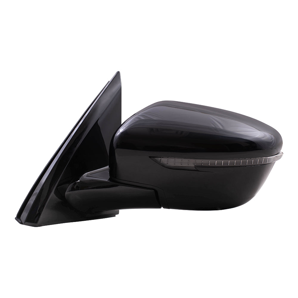 Brock Replacement Driver Side Power Mirror Paint to Match Black with Heat and Signal without Around View Compatible with 2018-2019 Pathfinder