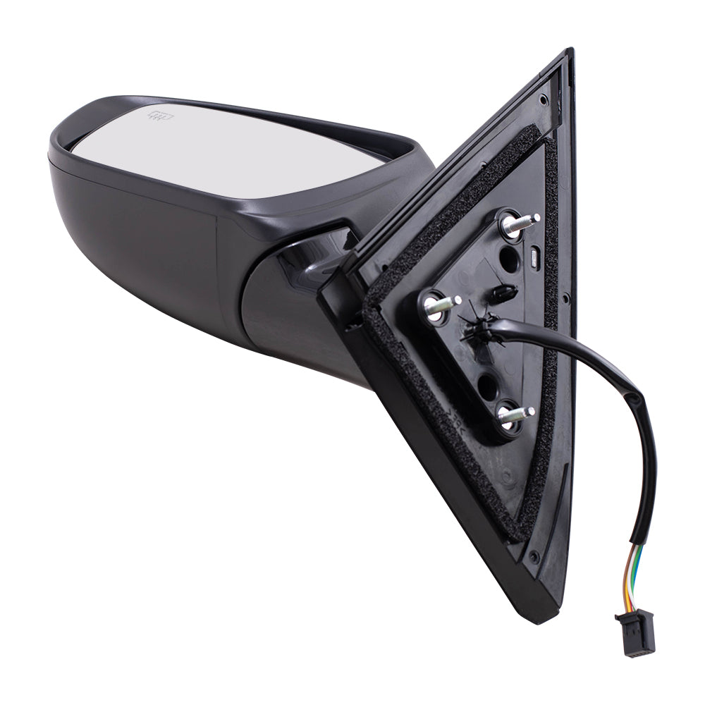 Brock Replacement Driver Side Power Mirror Paint to Match Black with Heat and Signal without Around View Compatible with 2018-2019 Pathfinder