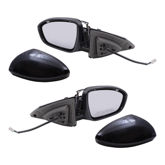 Replacement Set Driver and Passenger Side Power Mirrors Heated Signal Compatible with 2019 Altima SV SL SR Sedan