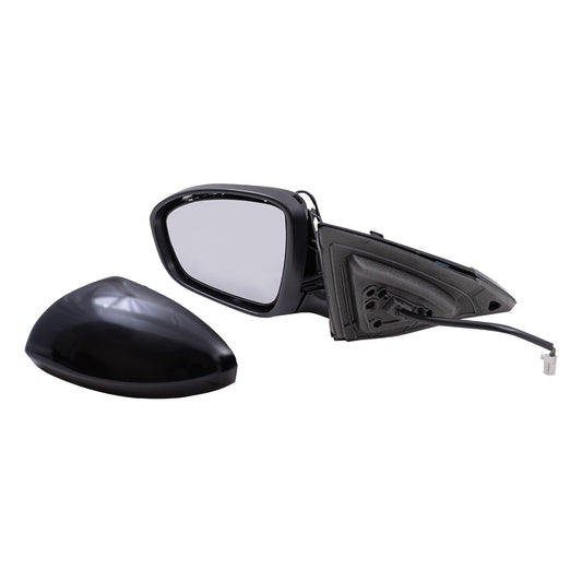 Replacement Driver Power Side Door Mirror Heated Signal Textured Black Base Compatible with 2019 Altima