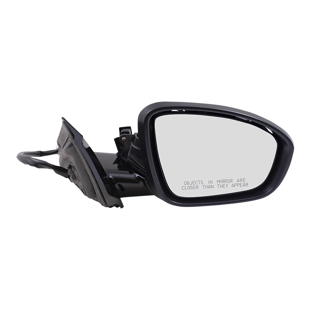 Brock Replacement Passenger Side Power Mirror Paint to Match Black with Heat, Signal and Camera Compatible with 2019 Altima