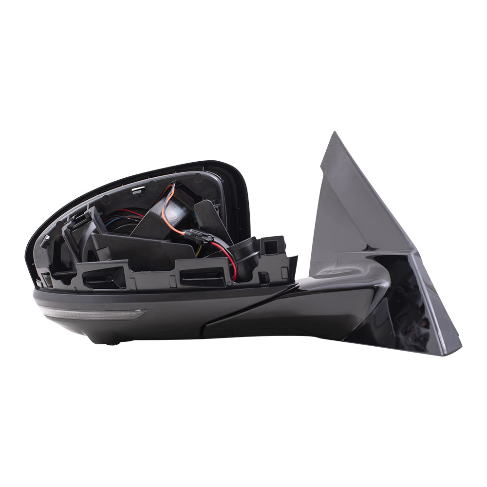 Brock Replacement Passenger Side Power Mirror Paint to Match Black with Heat, Signal and Camera Compatible with 2019 Altima