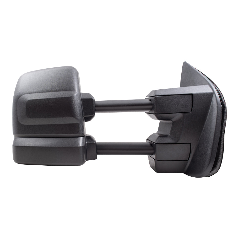 Brock Aftermarket Replacement Part Driver and Passenger Side Power Tow Mirrors Textured Black with Heat, Signal, Puddle Light & Blind Spot Detection Compatible with 2016-2019 Titan XD