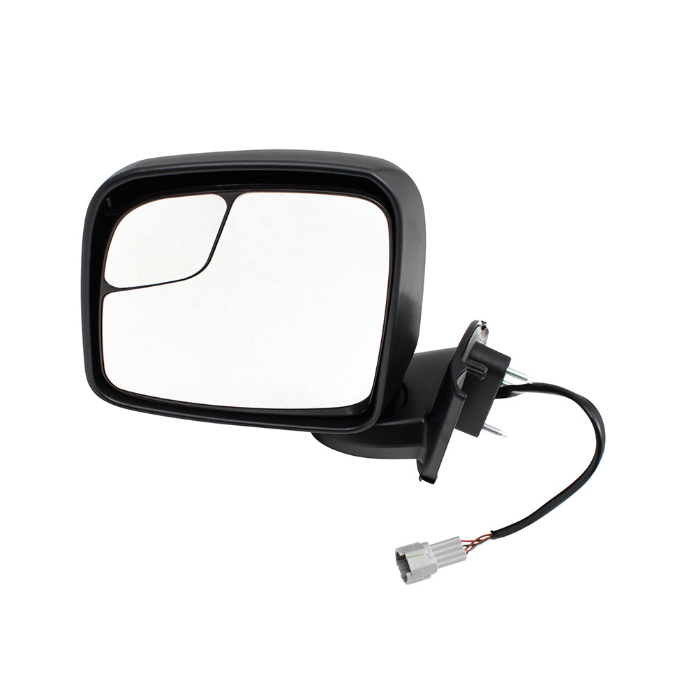 BROCK Drivers Power Side View Mirror Heated Spotter Glass Textured Left Compatible with 15-17 City Express 13-17 NV200 19317359 96302-3LM0D