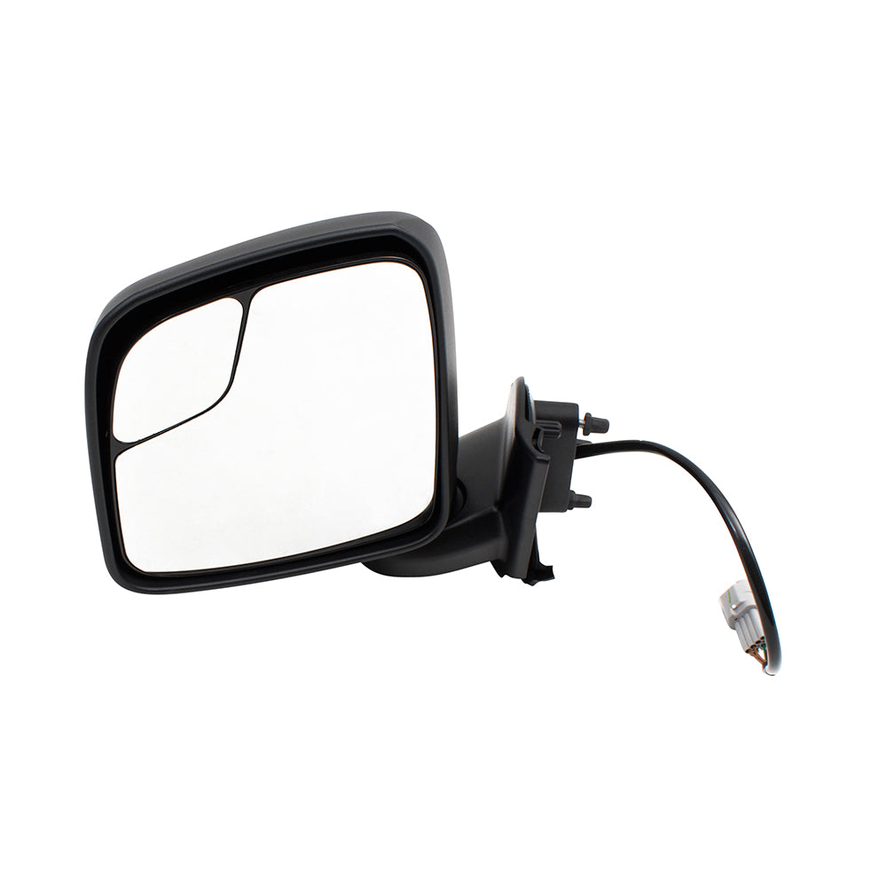 BROCK Drivers Power Side View Mirror Heated Spotter Glass Left Compatible with 15-17 City Express 13-17 NV200 19317358 96302-3LM0B