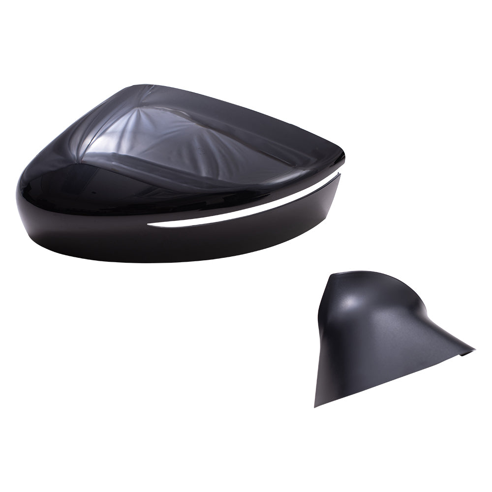 Brock Aftermarket Replacement Driver Left Power Mirror Paint to Match Black with Heat-Signal-Blind Spot Detection Compatible with 2020 Nissan Versa SV Sedan