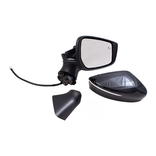 Brock Aftermarket Replacement Passenger Right Power Mirror Paint to Match Black with Heat-Signal-Blind Spot Detection Compatible with 2020 Nissan Versa SV Sedan