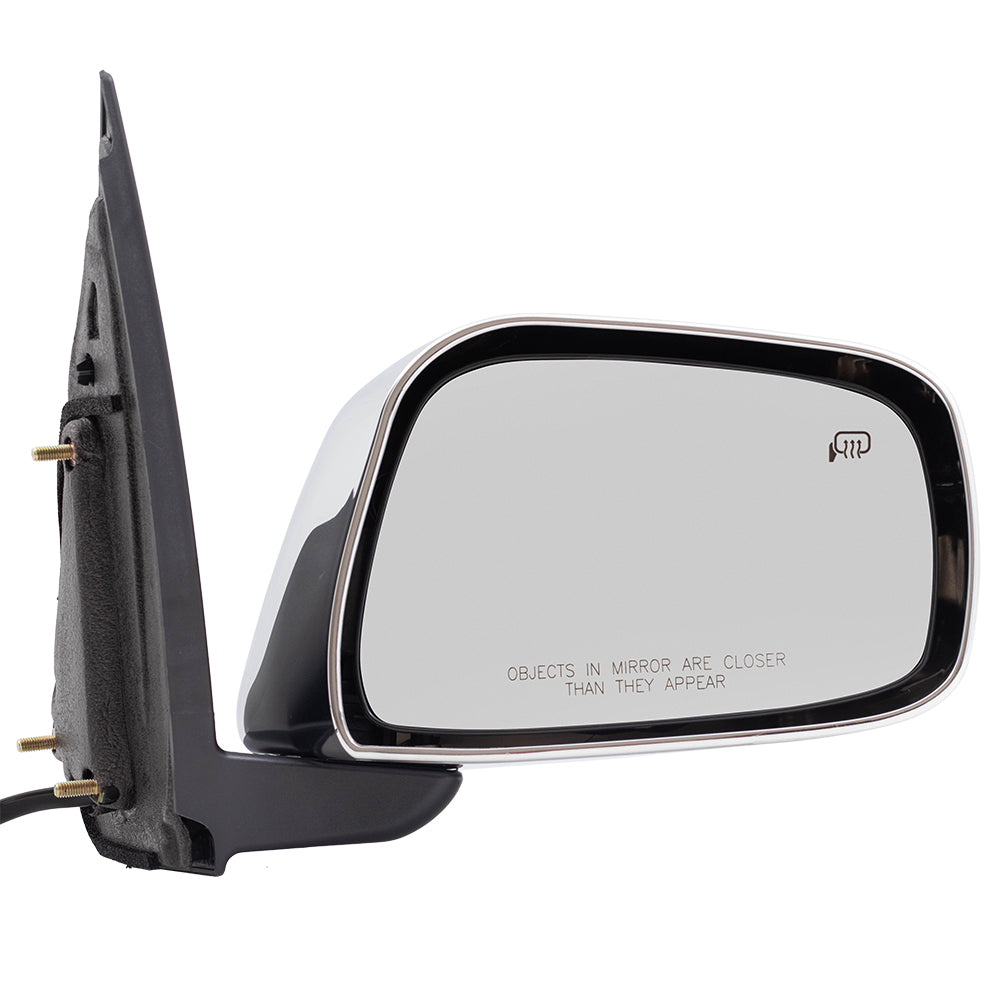 Replacement Passenger Side View Mirror Compatible with 2005-2018 Frontier Power Chrome Heated 96301-9BE8C 963019BE8C